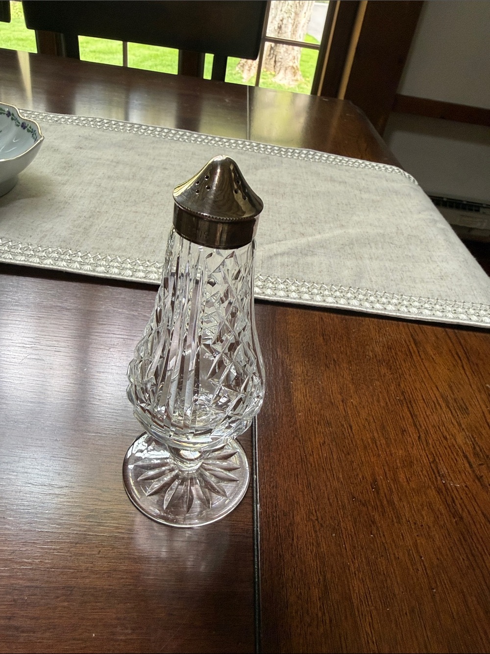 Waterford Sugar Shaker with Silver-Tone Lid